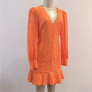 Bailey 44 Ligusta Dress in Tangerine Lace